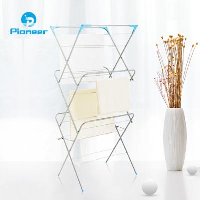 China Elegant CLASSIC Free Standing And Graceful Floor Cloth Rack Wholesale Clothes Drying With High Quality for sale