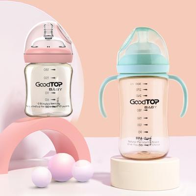 China 2021 ppsu feeding bottle BPA free baby bottle milk bottle BPA free plastic newborn silicone anti drop anti colic for infant for sale