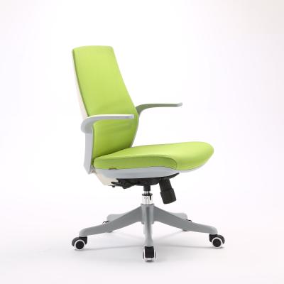 China Modern Office Chair Ergonomic Support With Advanced Design Middle Back Green Color Silla de oficina for sale