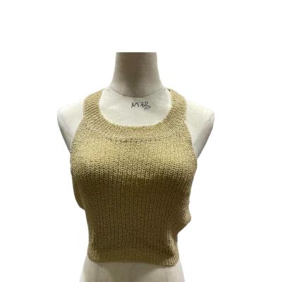 China Custom OEM ODM Women's O Neck Sexy QUICK DRY Sweater Vest Knitwear With Adjustable Straps For Ladies Summer for sale