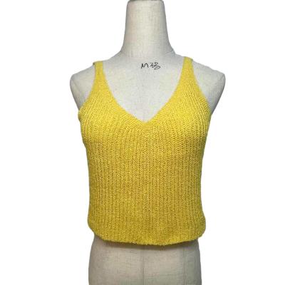 China Solid Color Vest Summer Women V-Neckline QUICK DRY Tank Tops For Beach Vacation for sale