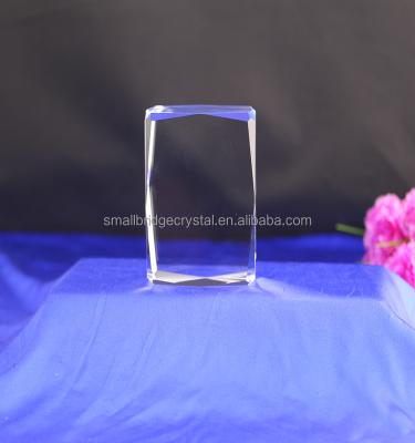 China Europe wholesale customized 3d laser empty crystal cubes for engraving for sale