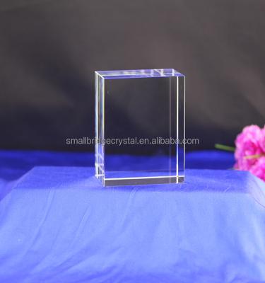 China Europe customized cheap empty glass cube for 3d laser engraving for sale