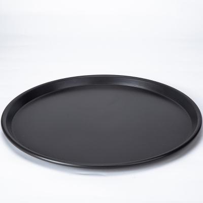 China Disposable OEM 11 inches shallow pizza baking pans non stick carbon steel pizza tray pan for sale