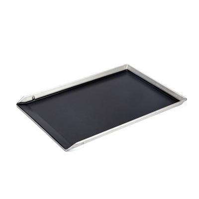 China Disposable OEM bakeware Aluminium Non Stick Alusteel Bevel Sheet Pan cookie sheet baking tray cake pan for sale