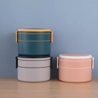 China 2022 New Arrival Microwaveable Microwavable Bento Container 2 Compartments Plastic Food Meal Lunch Box for sale