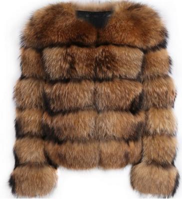 China 2021 New Fashion Hot Popular Imitation Raccoon Fur Waterproof Quilting Women's Fur Coat for sale