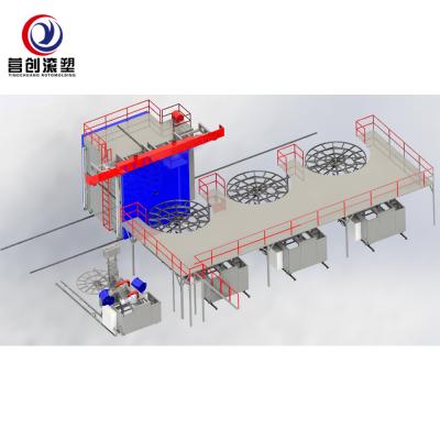 China Multi-arm rotomolding machine for water tank manufacturing zu verkaufen