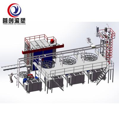 China Multi Arms Shuttle Rotomolding Machine For PE PP HDPE LDPE LLDPE Plastic Products for sale