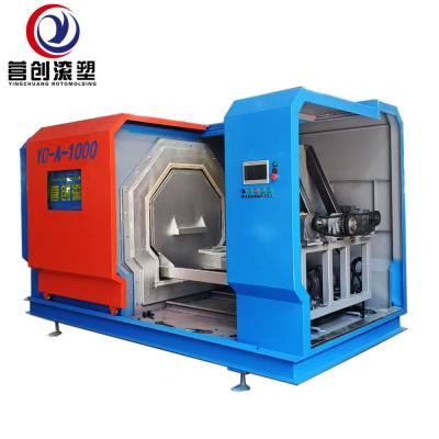 China Custom Electric Rotomolding Machine with Air Cooling 100KG Load Capacity Digital Control System for sale