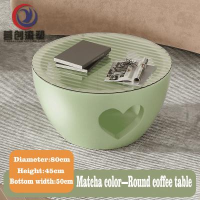 China Waterproof UV Resistant Round Roto Molded Polyethylene Coffee Table for sale