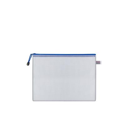 China A6 PVC Document Bag Waterproof PVC Zipper Transparent Document Bag Inner Mesh With All Size A4 Plastic Document Bag for sale