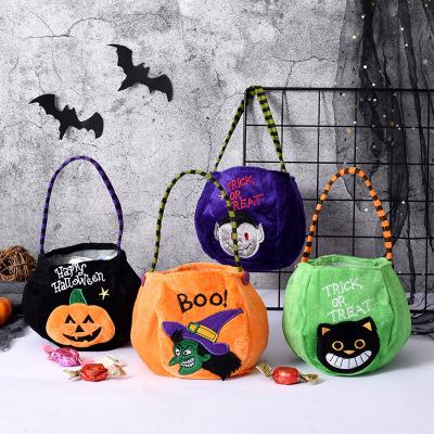 China Black Cat Handbag Halloween Halloween Wholesale Halloween Candy Bag Halloween Pumpkin Witch Basket for sale