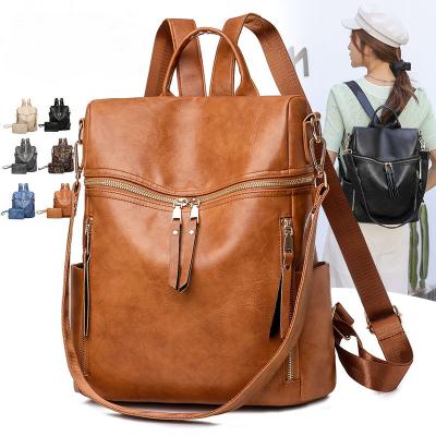 China Hot-Seller Waterproof Women's Backpack Large Capacity Shoulder Handbag Vintage School Female Backpack for sale