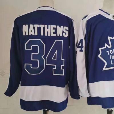 China Marner Antibacterial New Arrivals 91 Tavares 34 Matthews 16 Mens Hockey Jerseys for sale