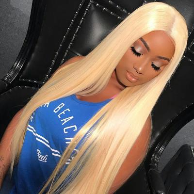 China YL Straight 30inch T Piece Lace Front Full Hair Wigs 13X4 HD Lace Front Transparent Wigs For Women Blonde Hair Straight Wigs for sale