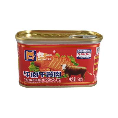 China Canned luncheon meat 198g canned beef for sale