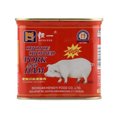 China Canned Meat Square Canned High Quality 198g 340g Canned Ham And Pork for sale