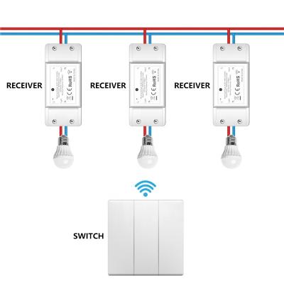 China 3 Band Wireless Wall Swtches 86 Tuya Wifi Battery Powered Light Wall Switches YDK03-YTD05 for sale