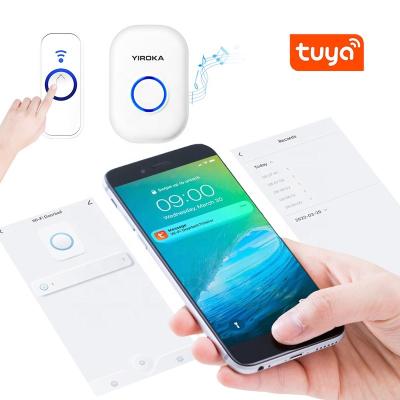 China Newest Tuya Wifi Modern Wireless Doorbell Battery Operated Doorbell 200M Long Distance for sale