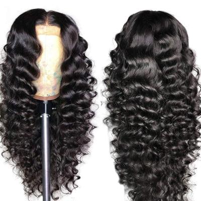 China Indian Raw Indian Loose Wave Full Lace Front Wig Cheap Transparent Lace Front Wig Virgin Hair Loose Wave Full Hd Lace Front Wig For Black Women for sale