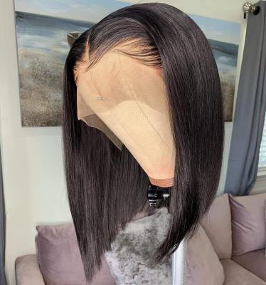 China Best Wholesale Bob Hd Lace Wig Silky Straight Virgin Hair 100% Indian Wave Frontal Wig Hd Lace Original Hair Women Lace Wig Natural Hair for sale