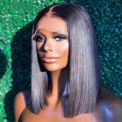 China Silky Straight Lace Front Pixie Straight Closure Brazilian Hair Bob Wig Human Hair Lace Front Glueless Peruvian Bob Wigs Wave Wholesale for sale