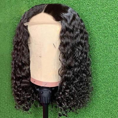 China OEM Curly Curly Wig Free Sample Full Packaging Custom Mink Brazilian Virgin Human Cuticle Box Aligned Hair Lace Front Bob Curly Wig for sale