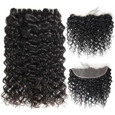 China Malaysian Cheap Seller 10a 12a Raw Hair Long Fuxin Hair Extension Water Wave Hair Weave Bundles Water Wave Bundles With Headband for sale