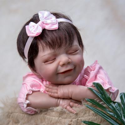 China Changeable Clothing Reborn Day Gifts Face Fiber Hair 20 Inch 50 Cm Bebe Toys For Children Special Smile Baby Dolls New Design Body Reborn Cloth for sale