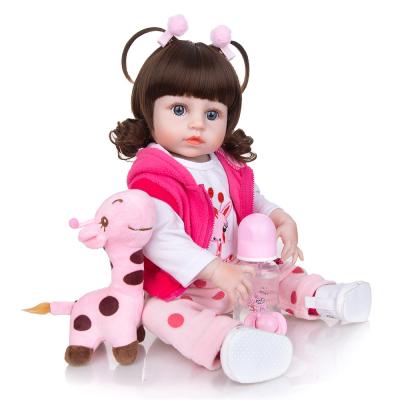 China Cartoon Toy 49cm Full Body Silicone Reborn Dolls Shape Bebe Reborn Toys Soft Touch Toddler Birthday Gift for sale