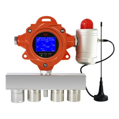 China Wall Mounted Multi Gas Leak Detector Device 4 In 1 Gas Detector Fixed for sale