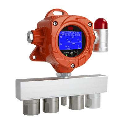 China Wall Mounted Fixed Hydrogen Gas Detector 4 In 1 Multigas Detector for sale