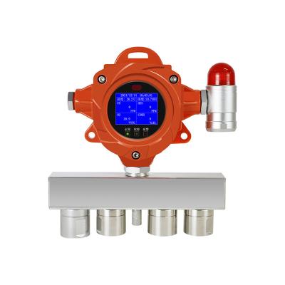 중국 고정된 다중 가스 탐지기 EX O2 CH4 CO2 CO SO2 가스 센서 오존 탐지기 6 In 1 가스 분석기 판매용