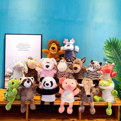 China New 25cm Cute Fun Animal Plush Toy Custom Finger Puppet Toys Story For Kindergarten Baby Educational Story Telling Toys for sale