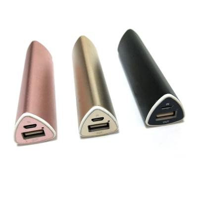 China Portable Triangle Shape Mini Power Banks With MSDS Ratio 2600mAh for sale