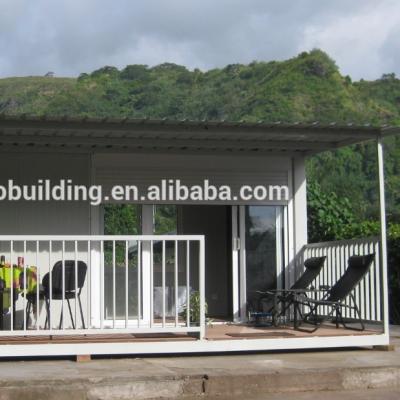 China Carport container house with patio for sale