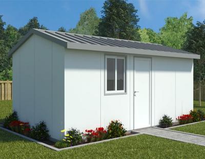 China Parking Lot Flat Packed Foldable 20m2 Cabin Studio Storage House For Backyard for sale