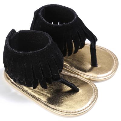 China Multicolor Princess Toddler Home Sandals Quality Assurance Flat Soft Tassel Slippers for sale