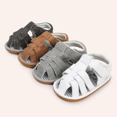 China Babies 0-18M Bowknot Soft Toddler Shoes Hutch Baby Prewalkers Non-Slip Flat Newborn PVC Flat 6month Summer Sandals for sale