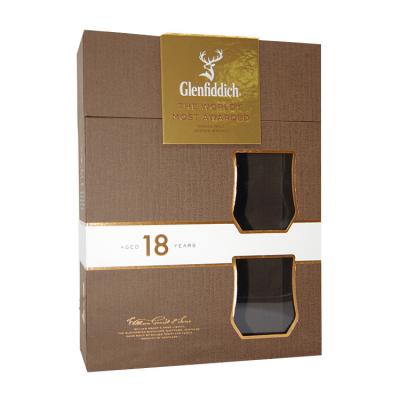 China Customized Wholesale Price Recyclable Bottle Cardboard Wine Packaging Boxes With Window for sale