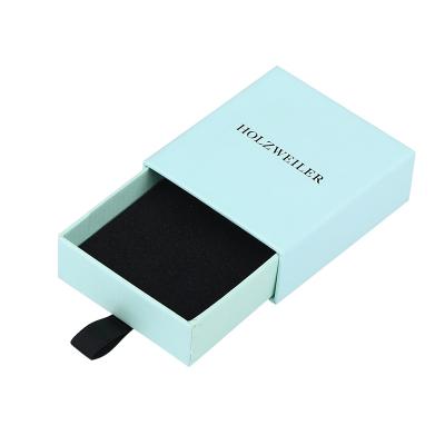 China Disposable Custom Logo Printed Small Paper Drawer Box For Necklace Earrings Rings Gift Box Shipping Cardboard Paper Rectangle for sale