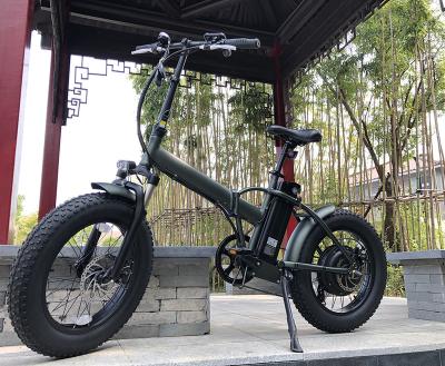 China Multifunctional Fat Tire 20x4.0 Motor 1000watt Low Speed ​​Electric Snow Beach Foldable Bike for sale