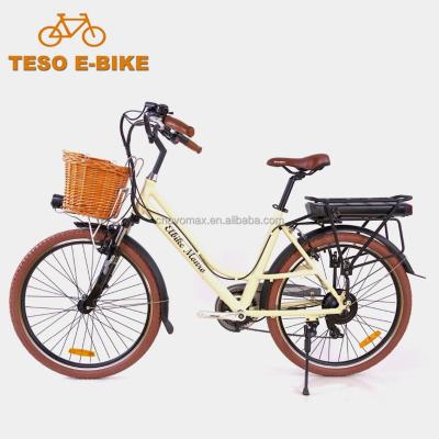 China Popular Aluminum Alloy Fashion 250W City Electric Bicycle For Women for sale