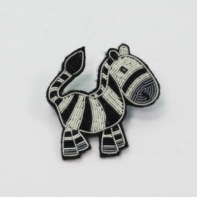 China Gold Handmade Indian Silk Animal Thread Applique Logo Embroidery Badge Patch Sequined Patch for sale