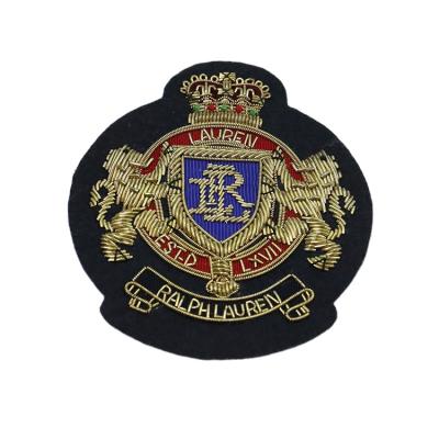 China Custom Made Indian Silk Badge Patch Logo Embroidery Label Clothes Embroidery Handmade Professional Factory Embroidery for sale