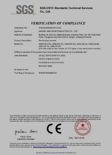 CE - Ningbo Ann Semiconductor Co., Ltd.