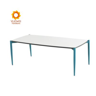 China Factory price convertible metal rectangle coffee tables living room furniture steel tea table for sale