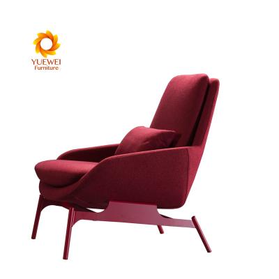 China Comfortable 2020 Yuewei Office Furniture Hot Sale Furniture Fabric Upholstery Single Seater Office Leisure Sofa for sale