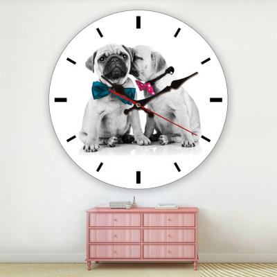 China Digital Style Photo Frames Antique Printable Sublimation Wood Wall Blank Clock for sale